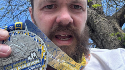 Trustee Kris completed his first marathon for Team Ella at the Rob Burrows Leeds Marathon